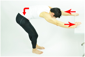  Latissimus stretch (left side stretch)