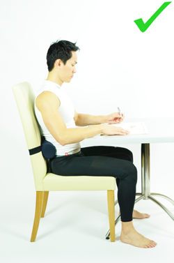 Ideal studying/working posture